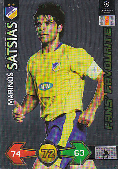 Marinos Satsias APOEL FC 2009/10 Panini Super Strikes CL Update Fans' Favourite #357